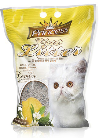 Princess Cat Litter Scoopable - Lemon