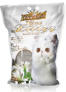 Princess Cat Litter Scoopable - Baby Powder